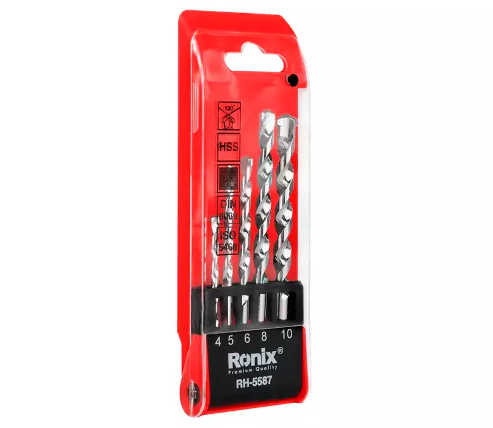 Set de burghie pentru beton RONIX RH-5587 4-10mm HSS TG8