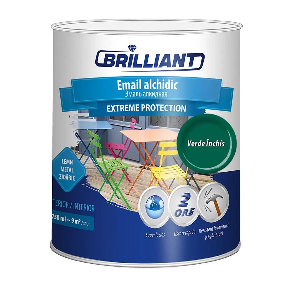 Email alchidic Brilliant Extreme verde-inchis 0.75L