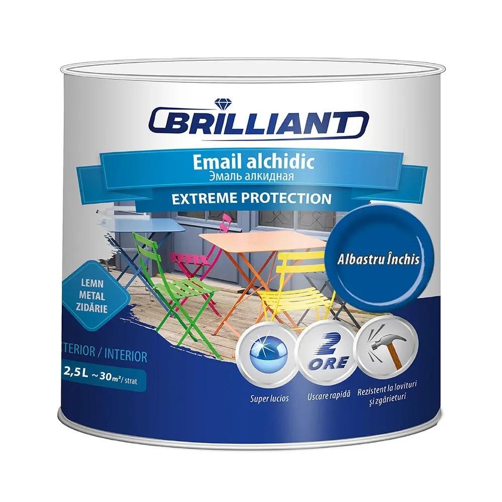 Email alchidic Brilliant Extreme albastru inchis 2.5L