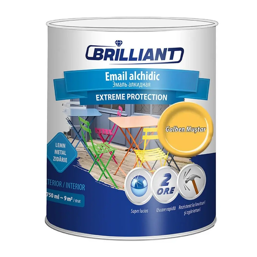 Email alchidic Brilliant Extreme galben 0.75L