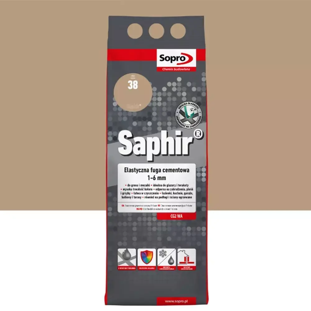 Chit de rosturi gresie si faianta SOPRO Saphir Alubag 9520 caramel 38, 2kg