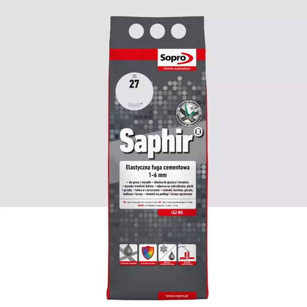 Chit de rosturi gresie si faianta SOPRO Saphir Alubag 9515  pergamon  27, 2kg