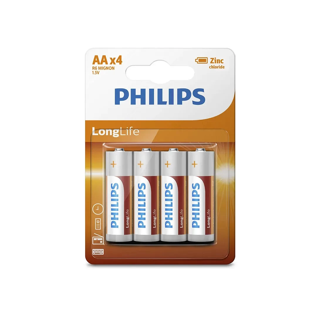 Pile electrice Philips R6LL LONGLIFE 1.5 V AA