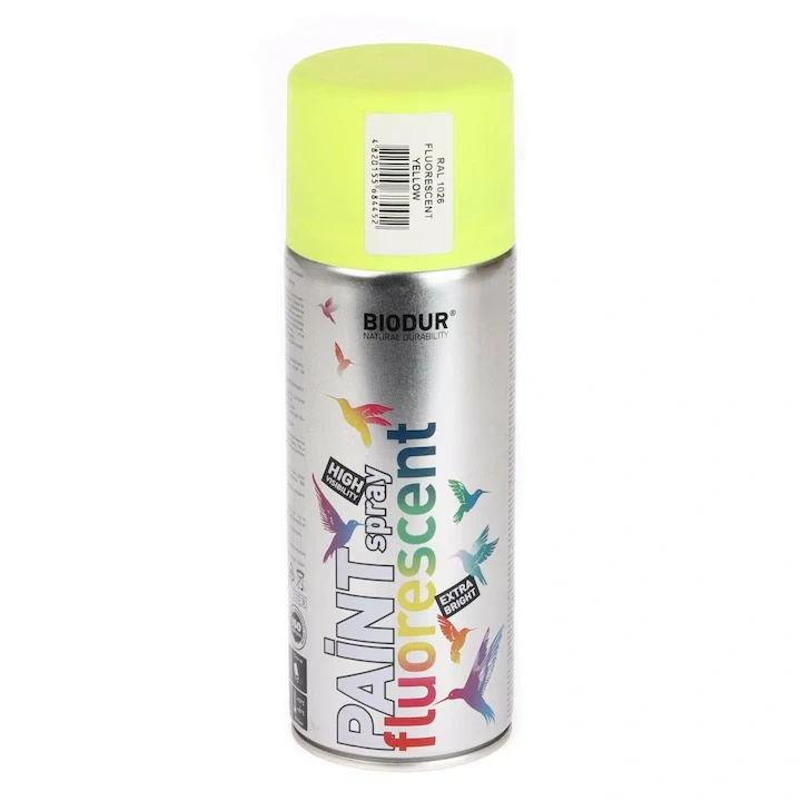 Spray vopsea "Biodur" fluorescenta 1026 galbena 400ml