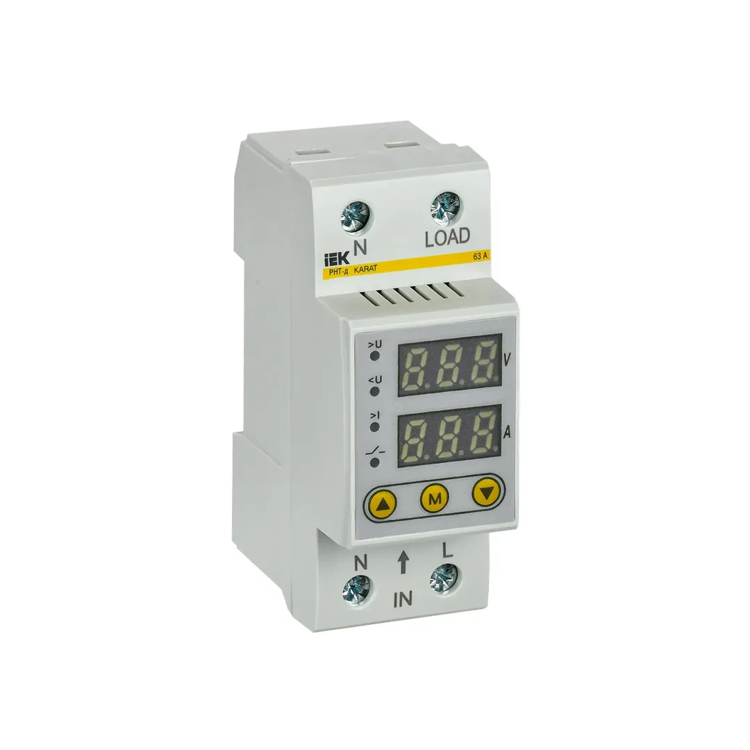 Releu control tensiune si curent RNT-d monofazat 36mm 63А IEK