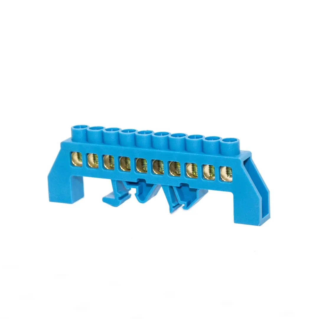 Șină zero izolată KASAN 111 mm albastru 10P