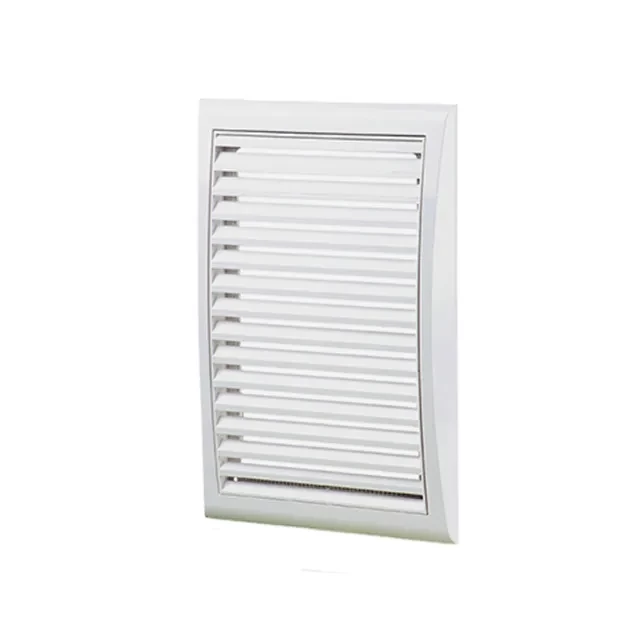 Grilaj de ventilare cu sită Ventika MW128 143 x 298 mm plastic alb