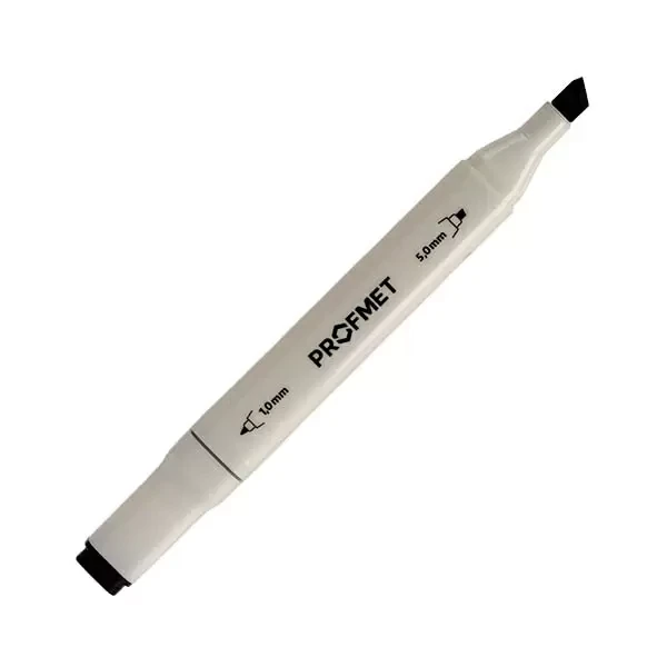 Marker permanent cu doua fete negru 1,0_5,0mm Profmet