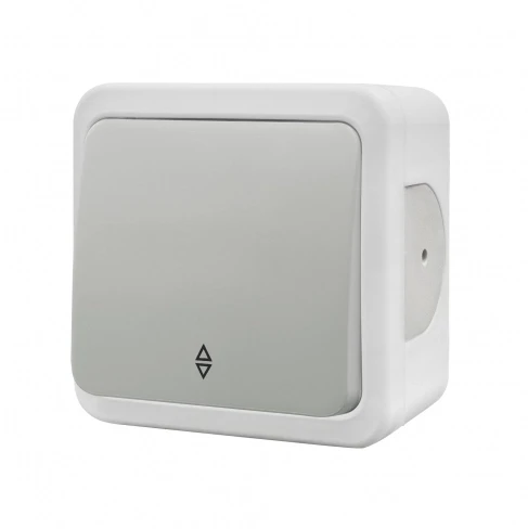 Intrerupator aplicat cap scara 1cl. IP22 sur/alb NE-AD