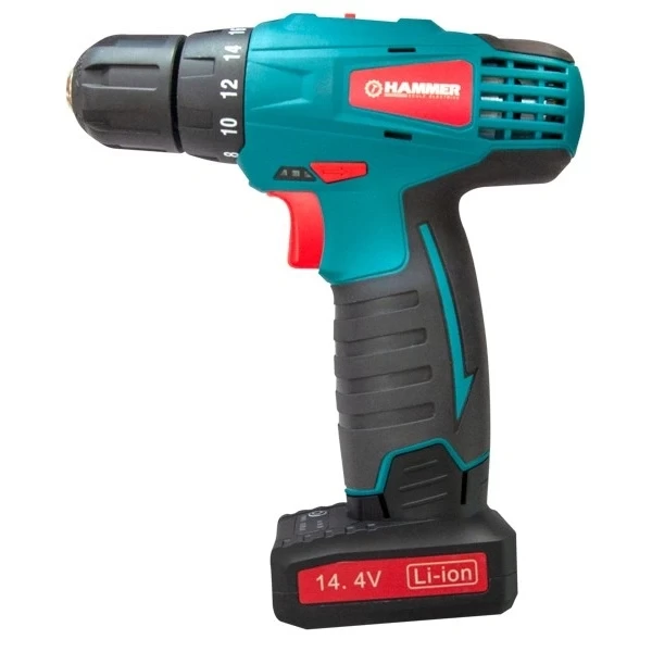 Maşină de înşurubat Li-ion 14.4V, 2x1.5Ah 0-1300rpm Hammer