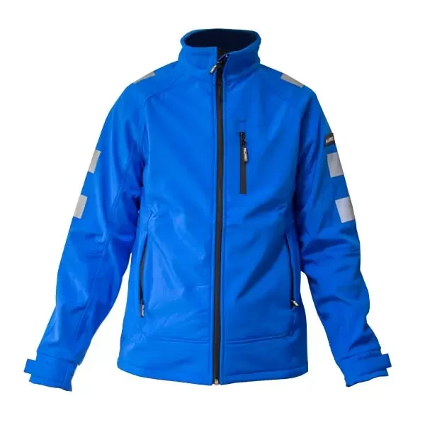 Jacheta de lucru, M, 94% poliester / 6% spandex (softshell), culoarea albastra