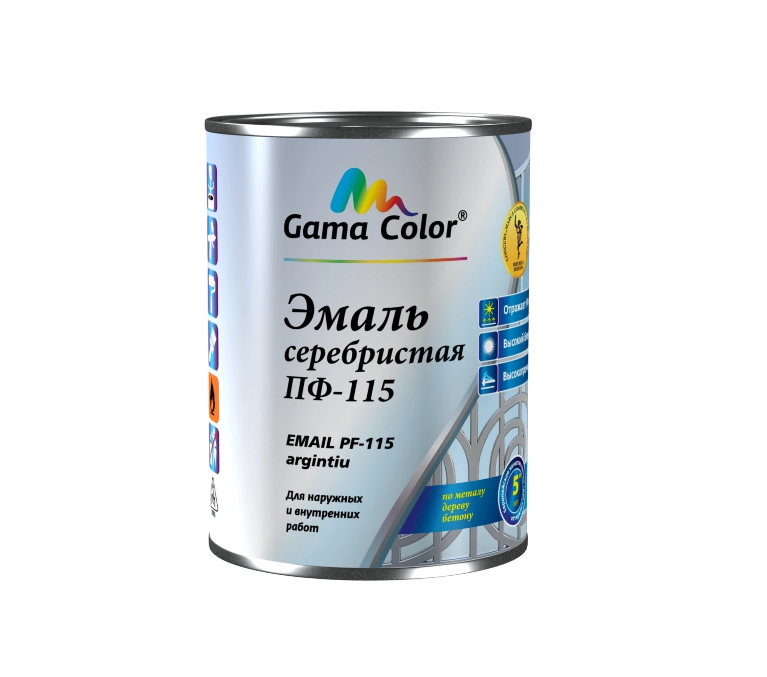 Email PF-115 0.7 kg argintie "Gama-Color"