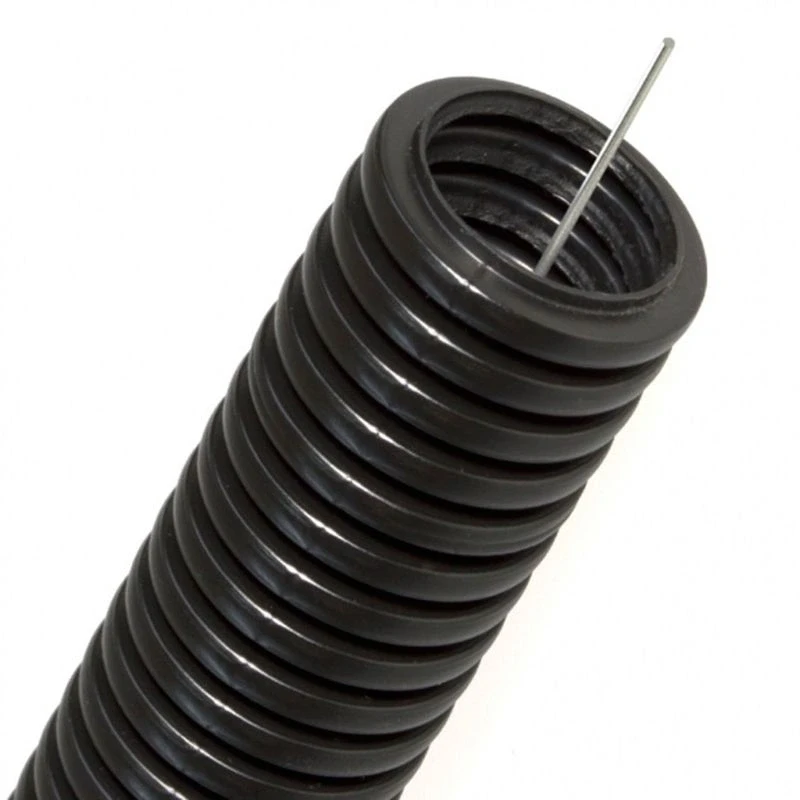 TUB GОFRAT PVC d25 cu sonda (750N) negru Courbi