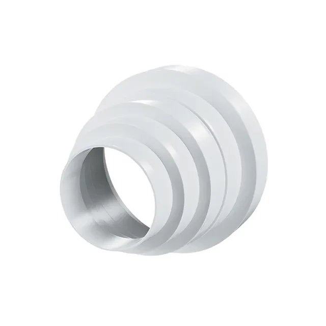 Conector de aeroduct Ventika RDUNI 125 x 100 mm plastic alb