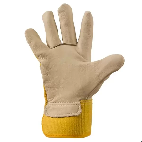 Manusi p/u sudura din piele albe cu insertii galbene 10 "(L) Profmet