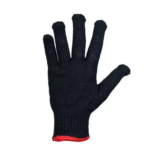 Manusi din bumbac si poliester negre cu puncte albastre din PVC 10" (L) Profmet