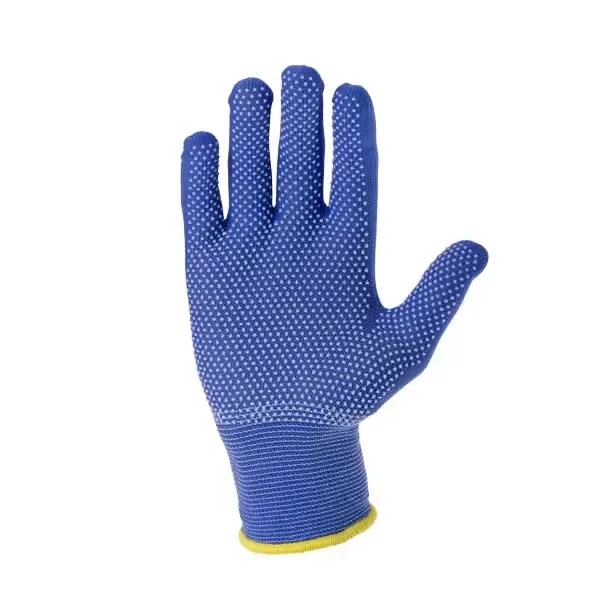 Manusi din poliester albastre cu puncte albe din PVC 8" (M) Profmet