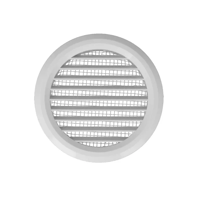Grilaj de ventilare cu sită Ventika MW80/2 KO 80 mm plastic alb