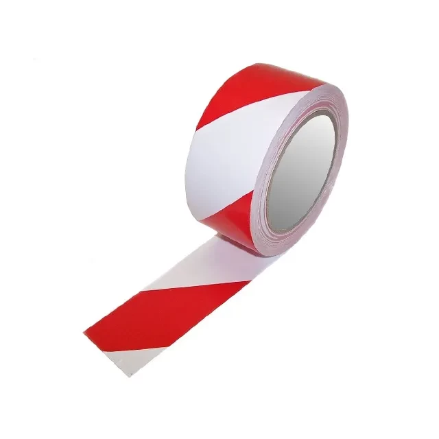 Bandă de avertizare Elmos JS150RA 0.15 x 50 mm x 24 m alb/Roșu