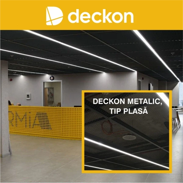 Placa de tip plasa 600x1200mm, distanta 6x8 mm Black (RAL9005)