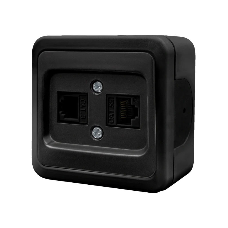 Multima Black Priza ext. cat.5+cat.3(RJ45+RJ11) NEAD 92-53-21-DN