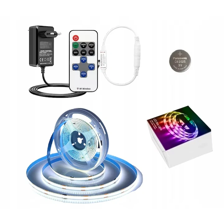 Bandă LED, cablu luminos și accesorii