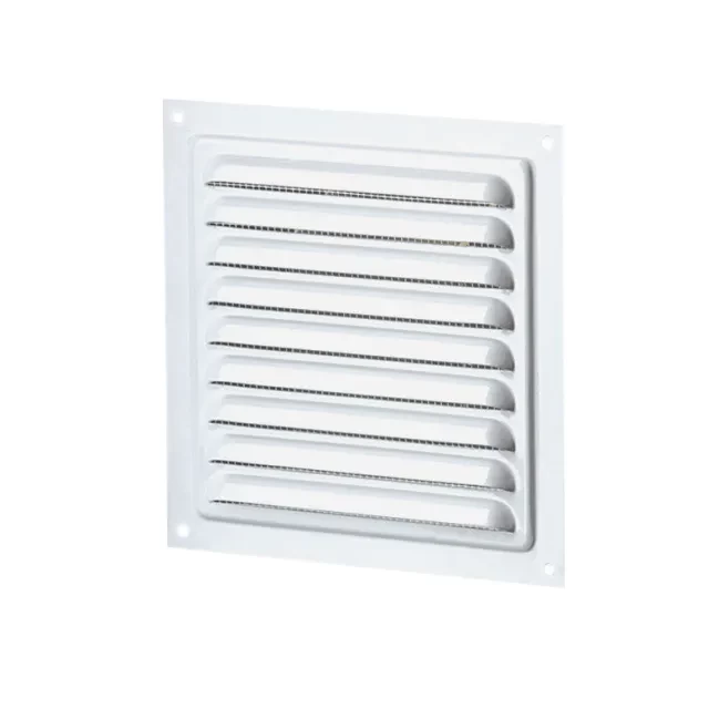 Grilaj de ventilare cu sită Ventika WM200 200 x 200 mm oțel alb