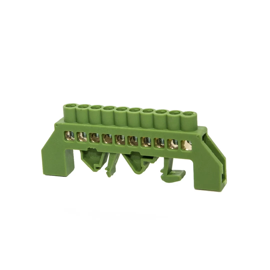Șină zero izolată KASAN 111 mm verde 10P