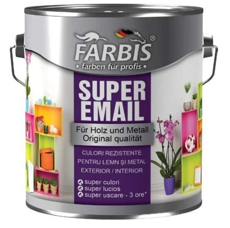 Super email ”Farbis” 2,5 L super alb mat