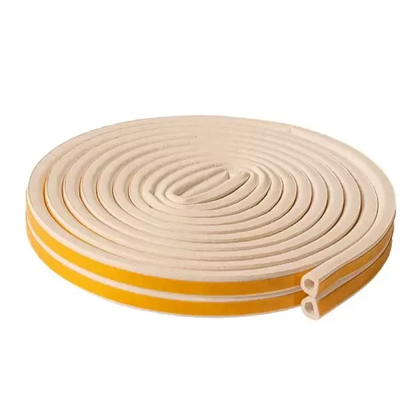 Banda de etansare autoadeziva pentru usi si ferestre, profil "D" 9x7,5mm, 6m, alb Profmet