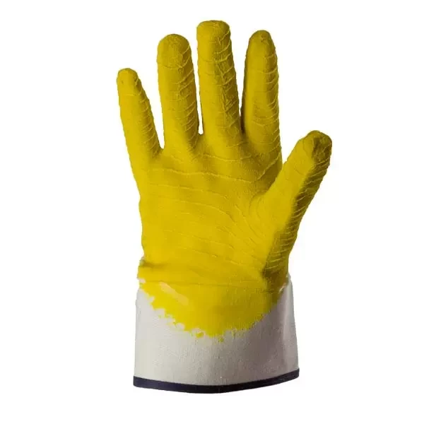 Manusi impregnate partial cu latex, manseta fixa 10" (L)