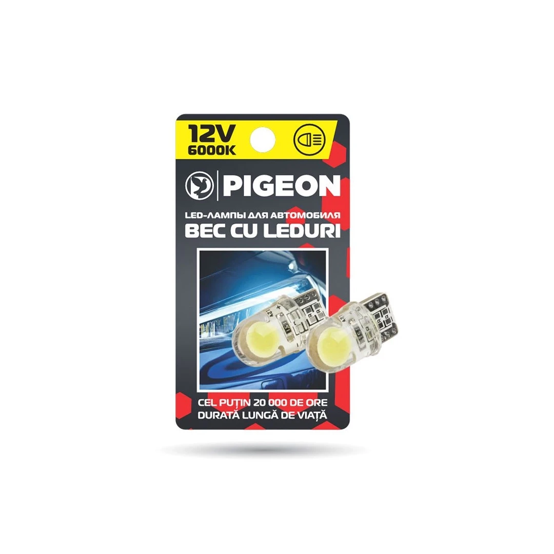Bec auto cu leduri gabarite Pigeon cu cartus 2 LED lungi (2buc)