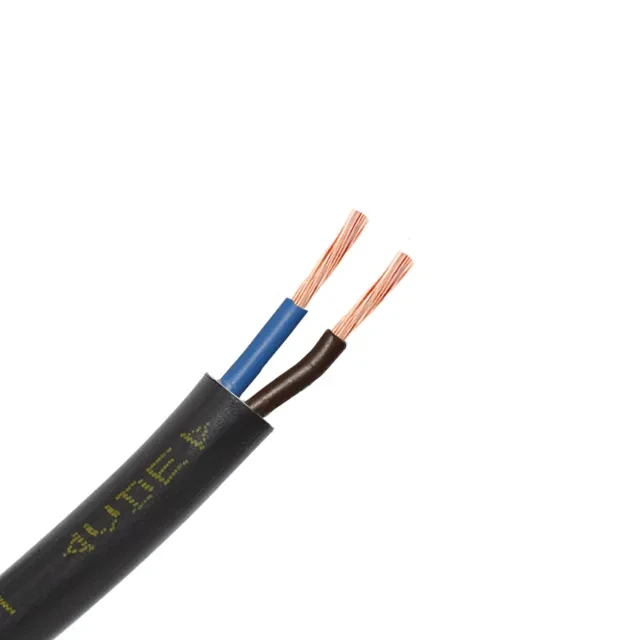 Fir electric PVS 2 * 1.5 mm² negru cupru