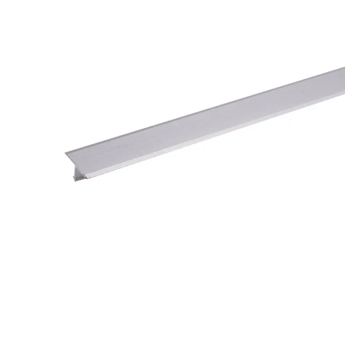 T15 Profil T aluminiu p/u rosturi 2.5m, Polish Silver