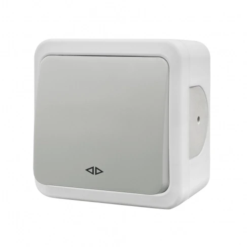 Intrerupator aplicat cruce 1cl. IP22 sur/alb NE-AD
