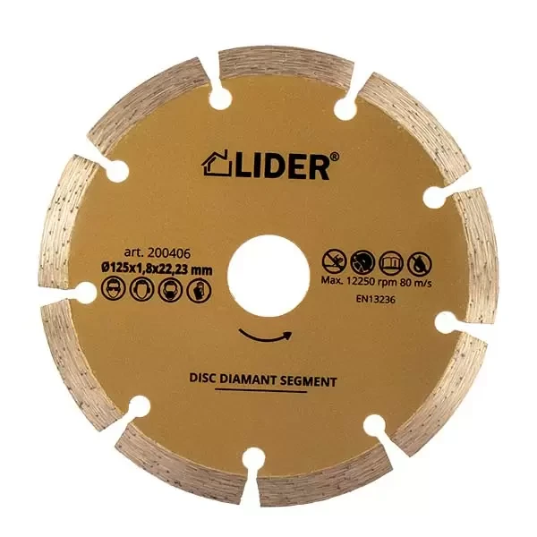 Disc diamantat_segment turbo_230x3,0x22,23mm LIDER