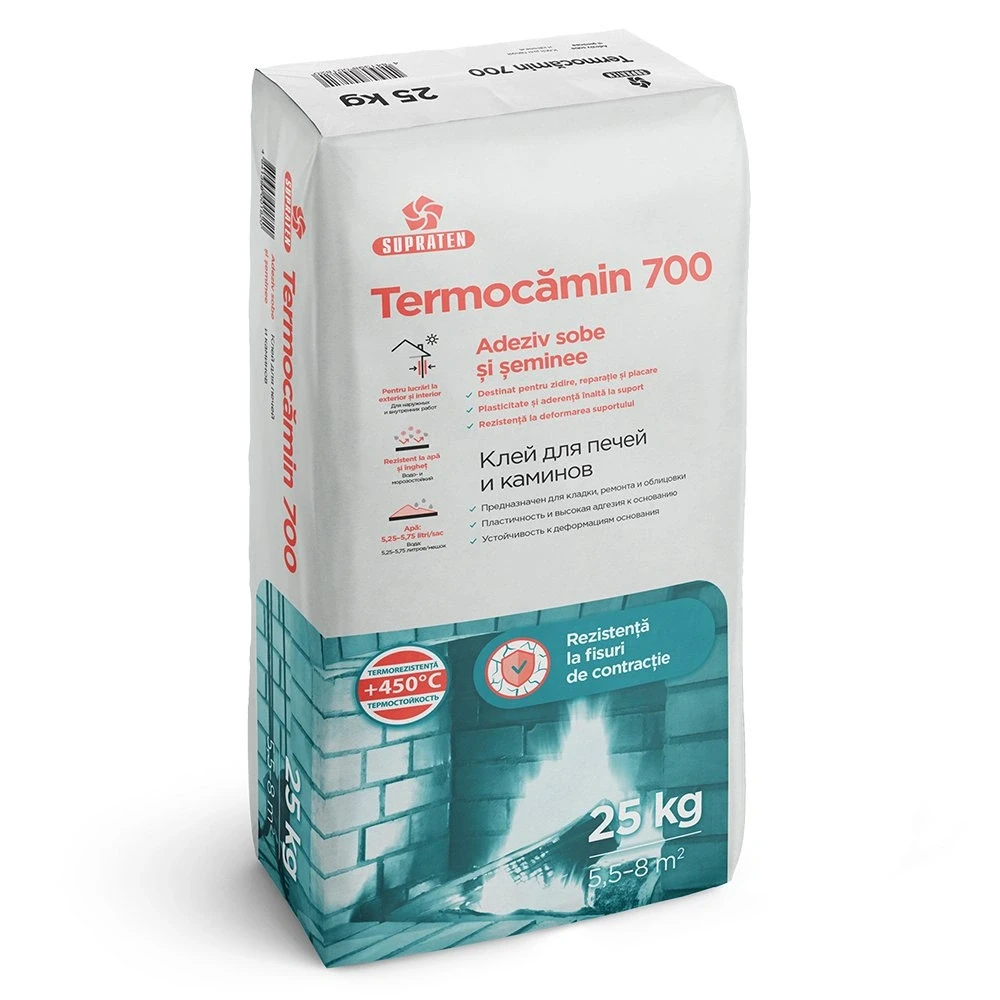 Adeziv termorezistent TERMOCAMIN 700C gri 25kg