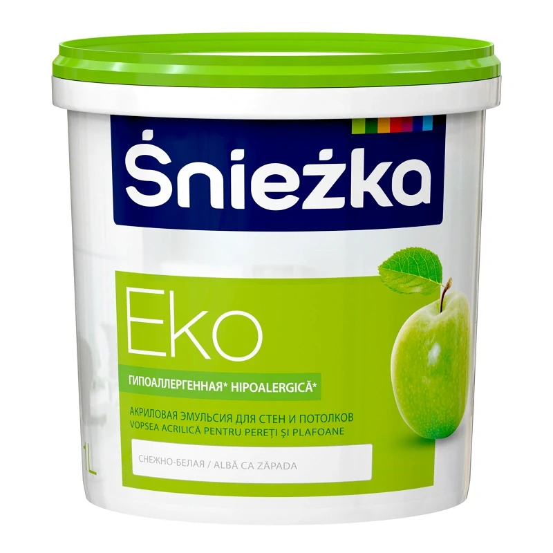 EKO-SNIEZKA , 1 L, vopsea emulsie bz.acril