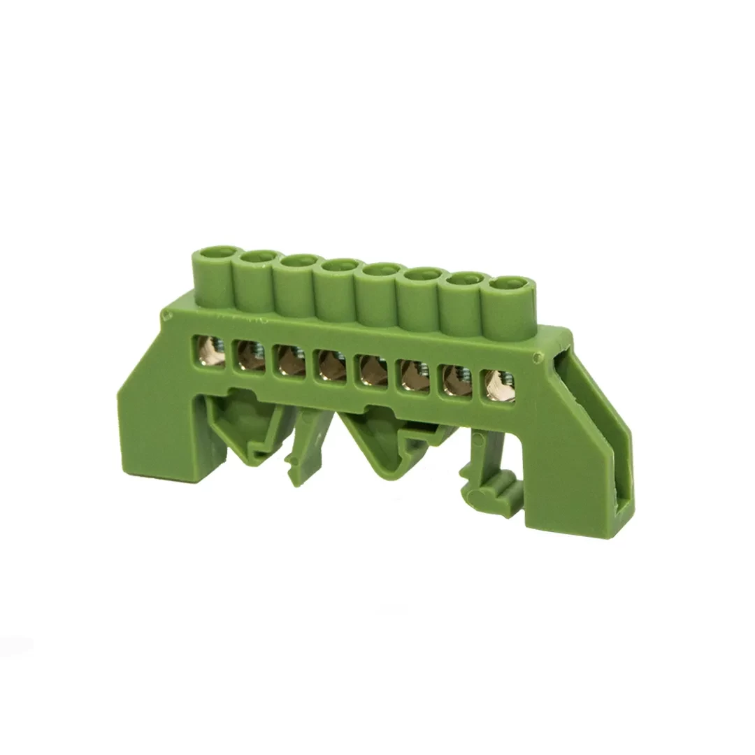Șină zero izolată KASAN verde 8P