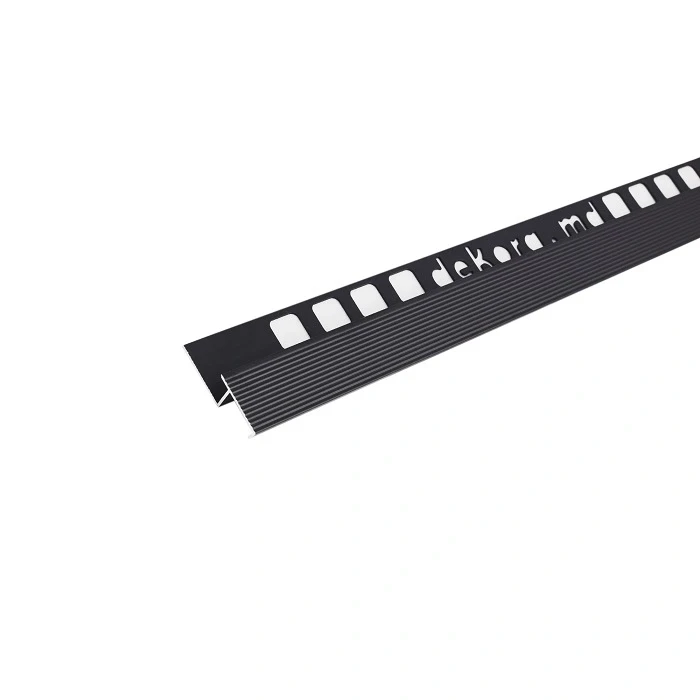 S1 Profil aluminiu p/u treapta, incorp, 2.5m, Black Matt (10/50)