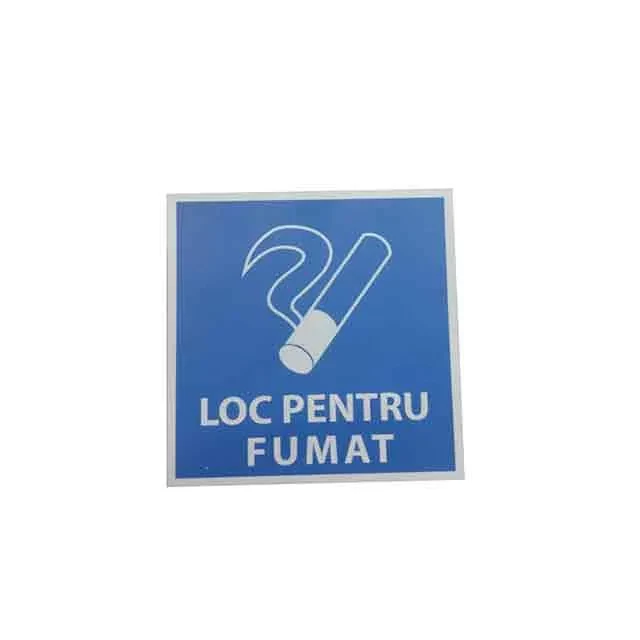 Indicator loc pentru fumat albastru
