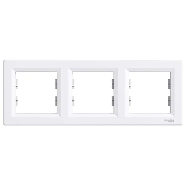 Ramă triplă Schneider-Electric EPH5800321 asfora alb orizontală