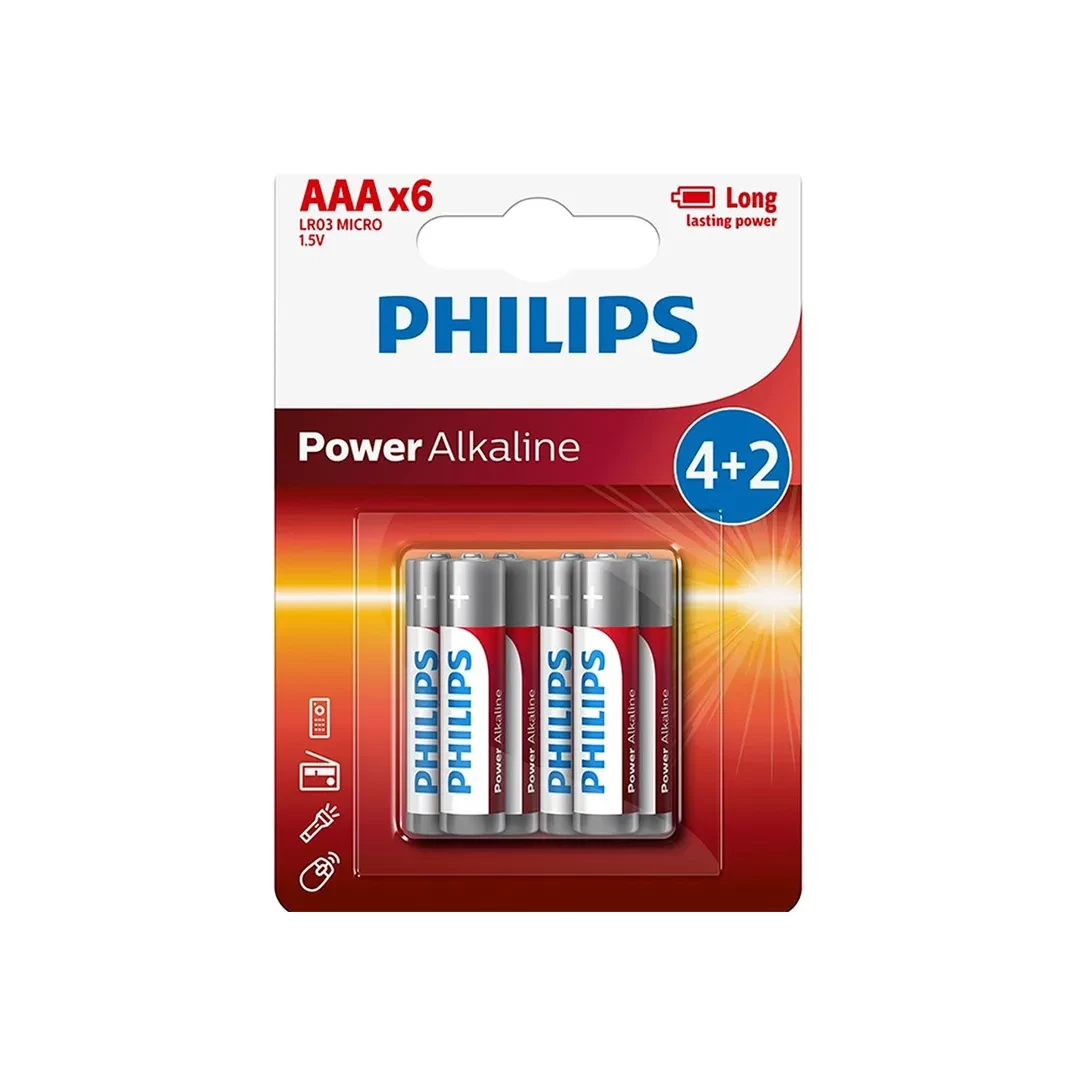 Pile electrice Philips LR03P6BP/10 1.5 V AAA