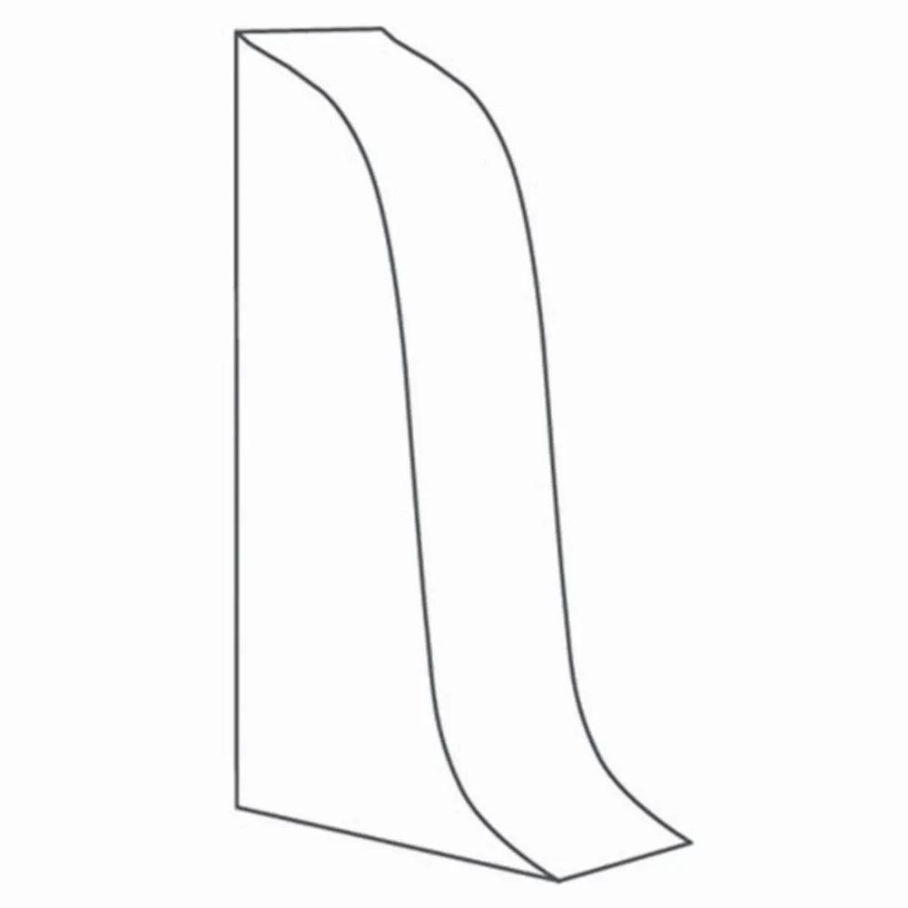 Capat stanga pentru plinta alb 22x59mm