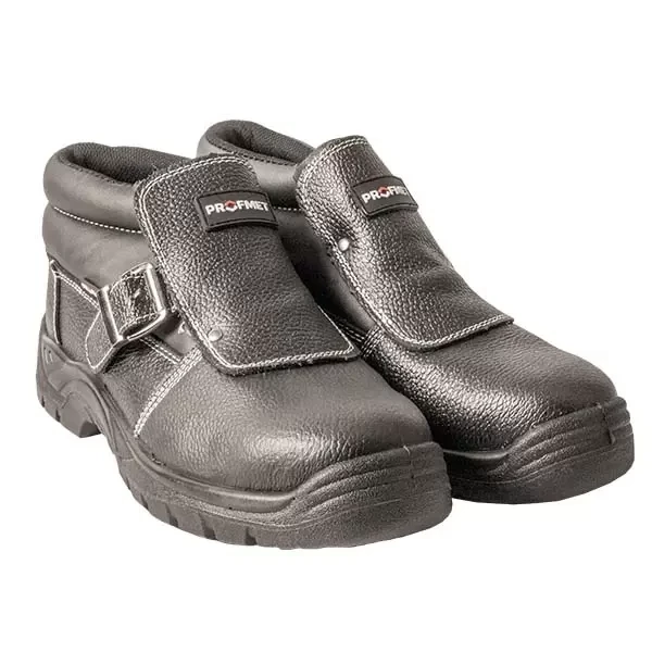 Bocanci din piele, 45, grad de protectie S1, pentru sudor, negru Profmet