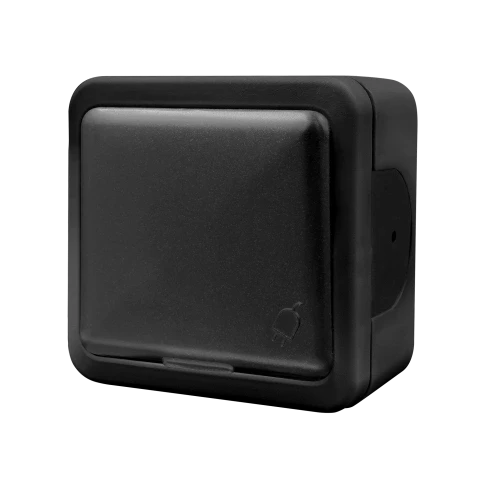Priza aplicata cu imp. cu capac IP44 negru NE-AD