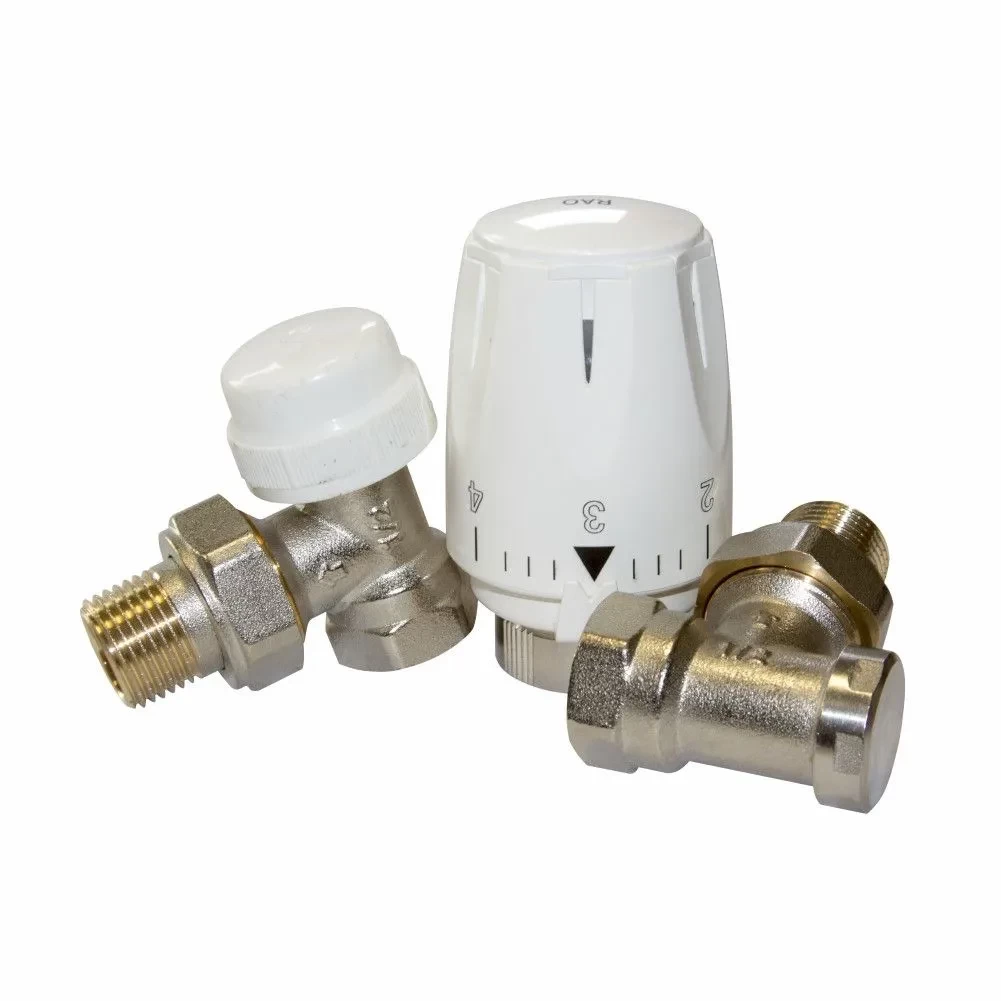 Set robineti radiator (tur+retur+cap termostat)