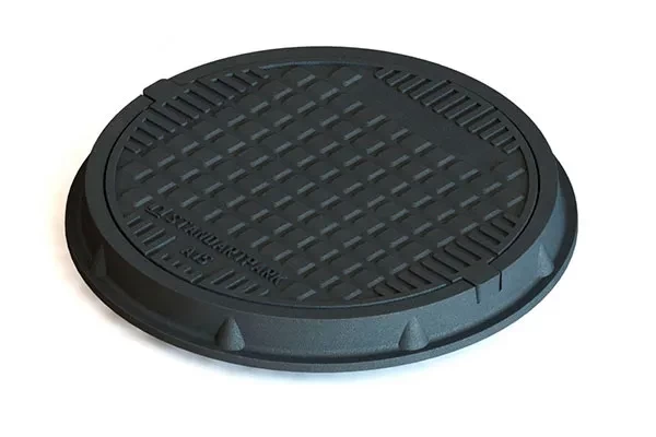 Capac compozit rotund (A 1.5t) 750/630 H80 negru /30298-30