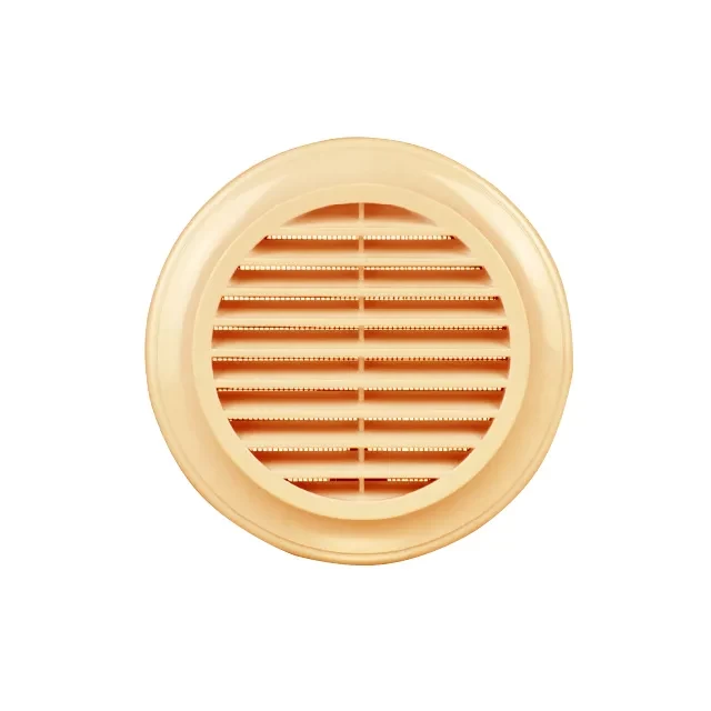 Grilaj de ventilare cu sită Ventika El100 100 mm plastic cafeniu