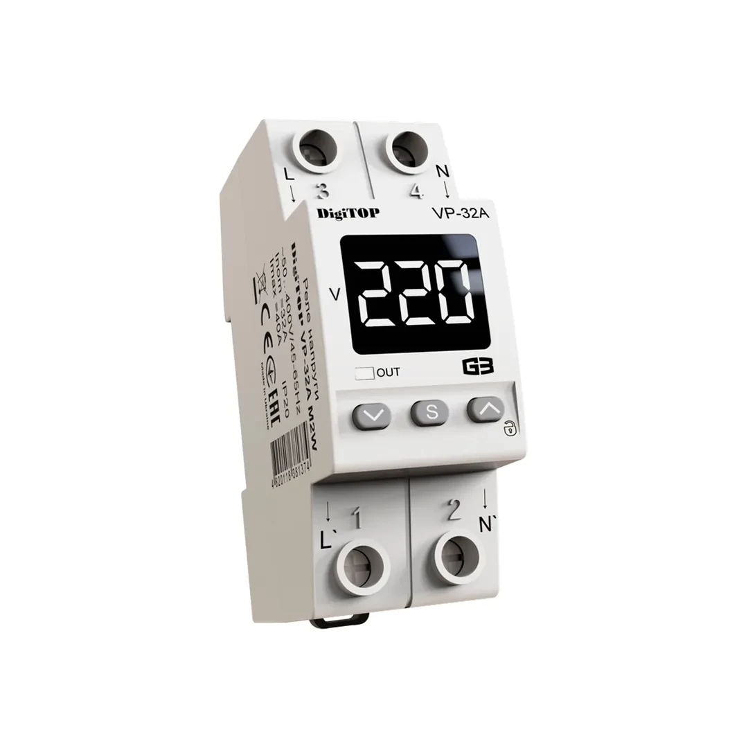 Releu control tensiune Digitop VP32M2W digital 32 A 220 - 240 V IP20